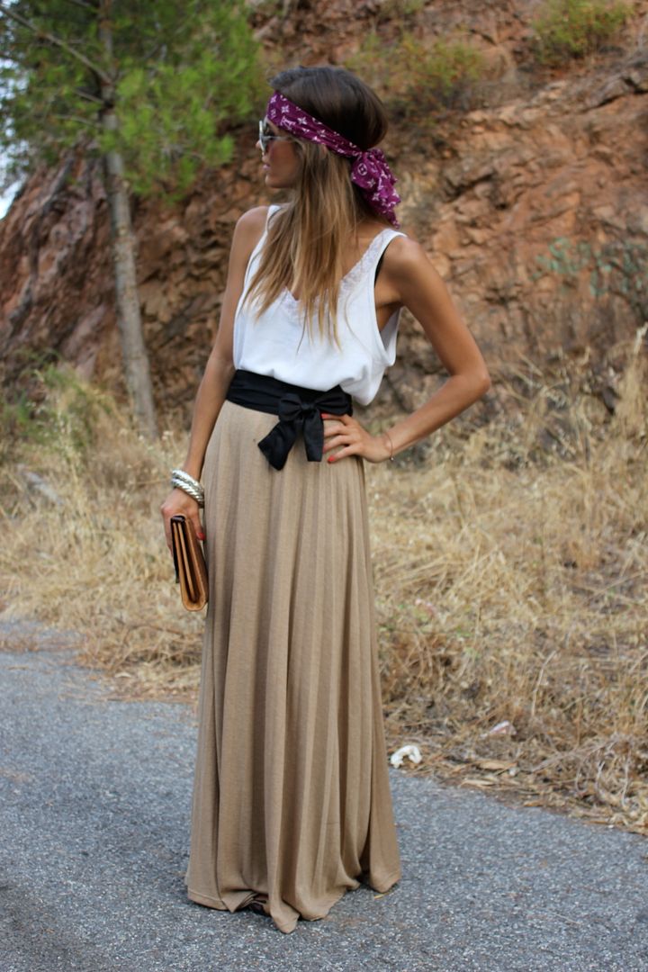Long Camel Skirt