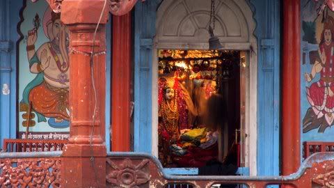 shrine across ganga