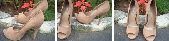 Jessica Simpson Suede peep toe shoes