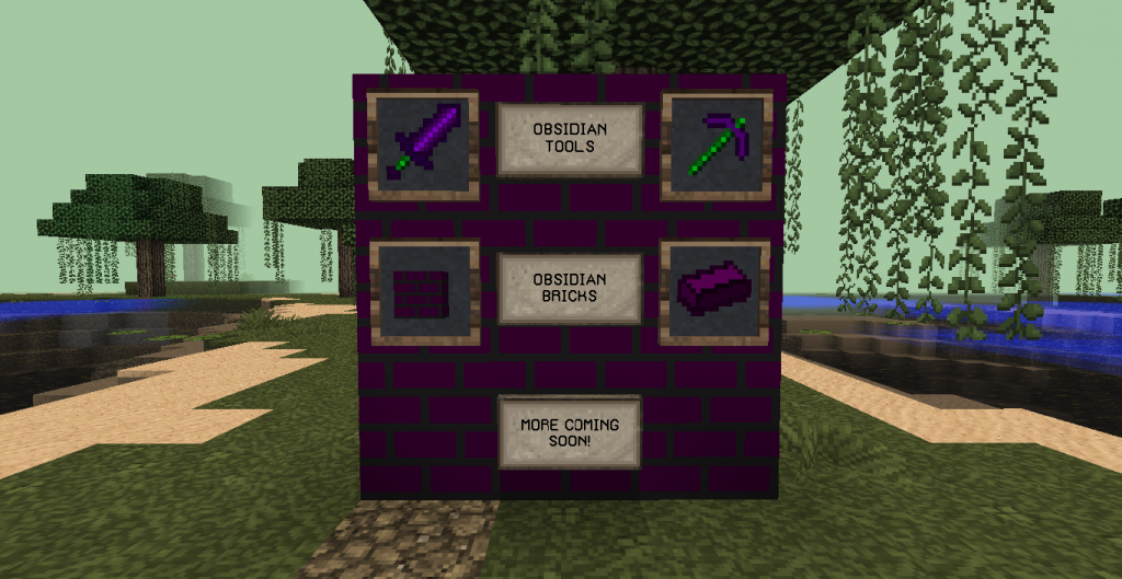 If you've ever wanted your own obsidian tools and bricks, then this is the mod for you! It includes: