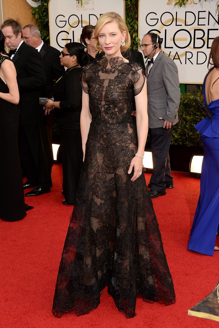 cate blanchett, golden globes, red carpet, armani