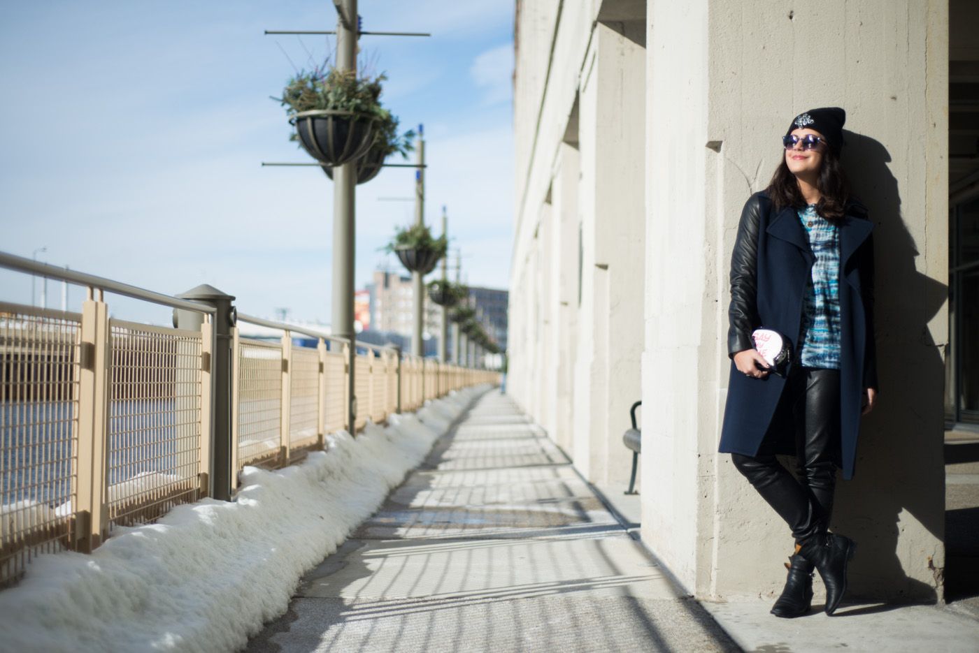 chicago style, leather sleeve coat