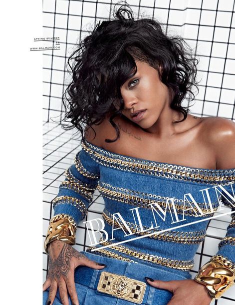 rihanna,  balmain spring 2014 ad