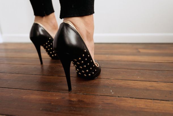 studded heels