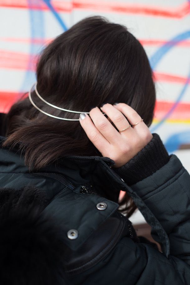 sarah and sebastian x dion lee, headpiece