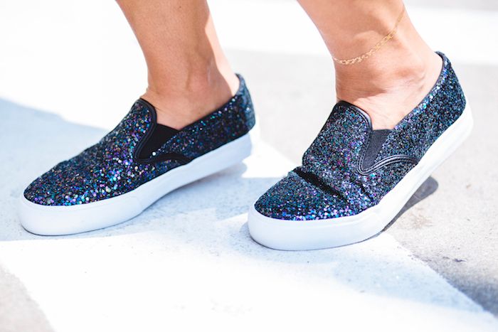 glitter sneakers