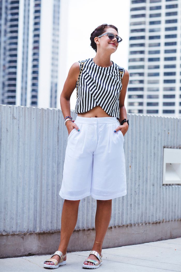 white culottes