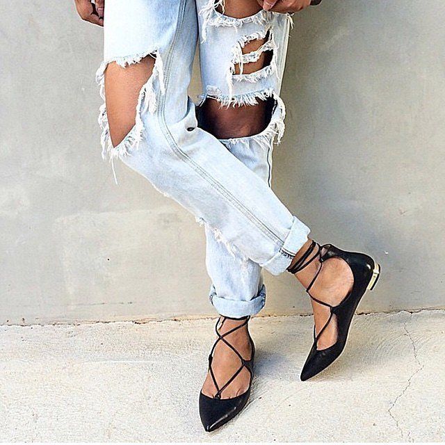 lace up flats