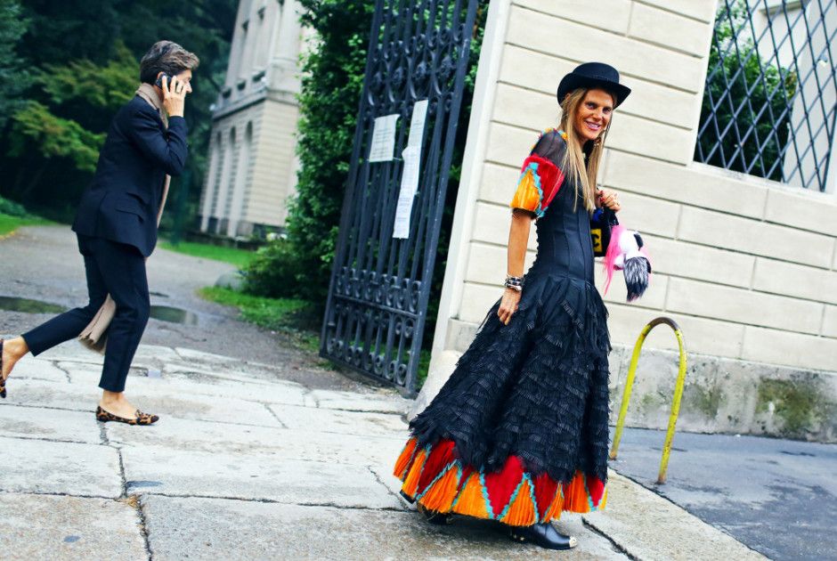 anna dello russo, milan street style