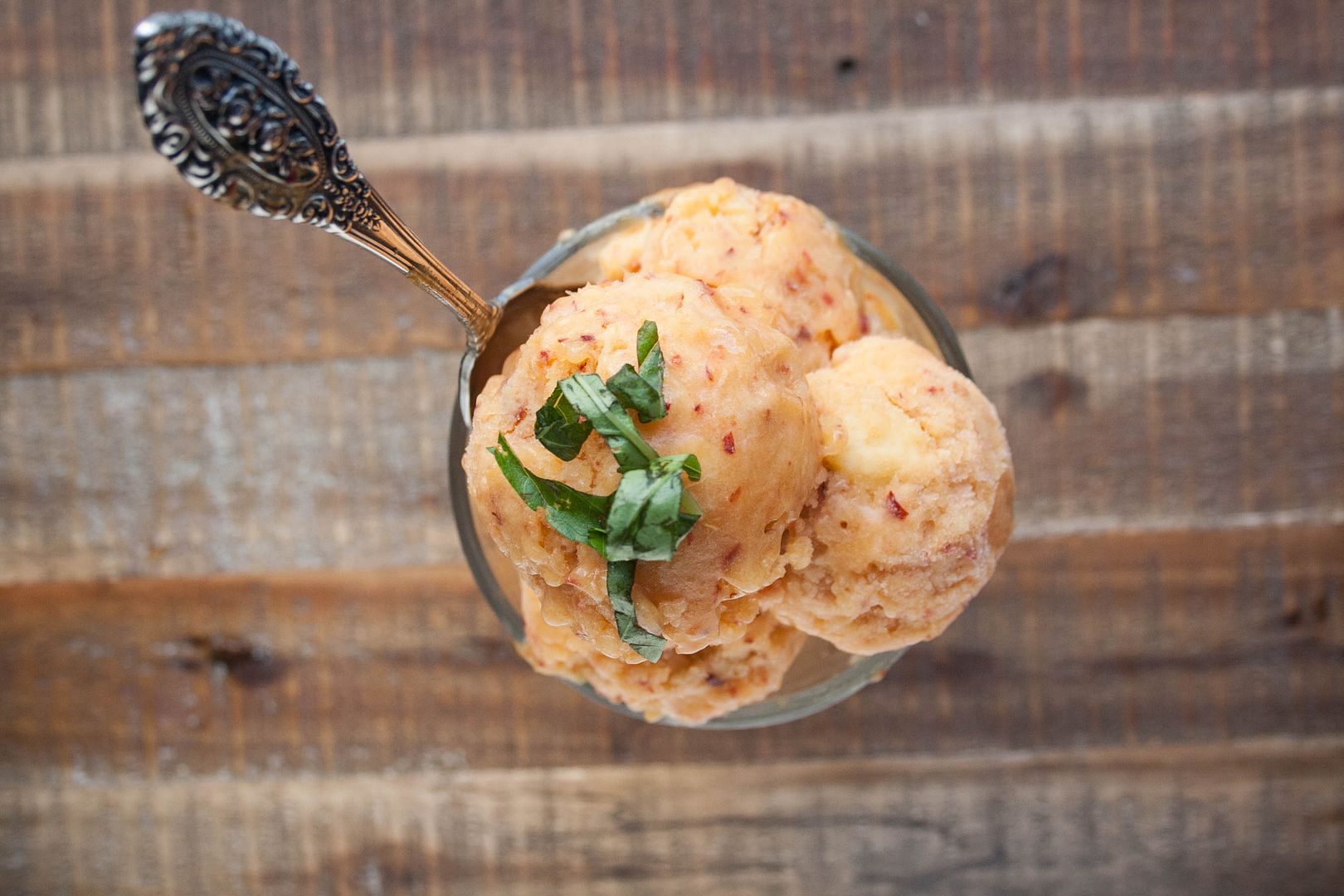 vegan peach ice cream