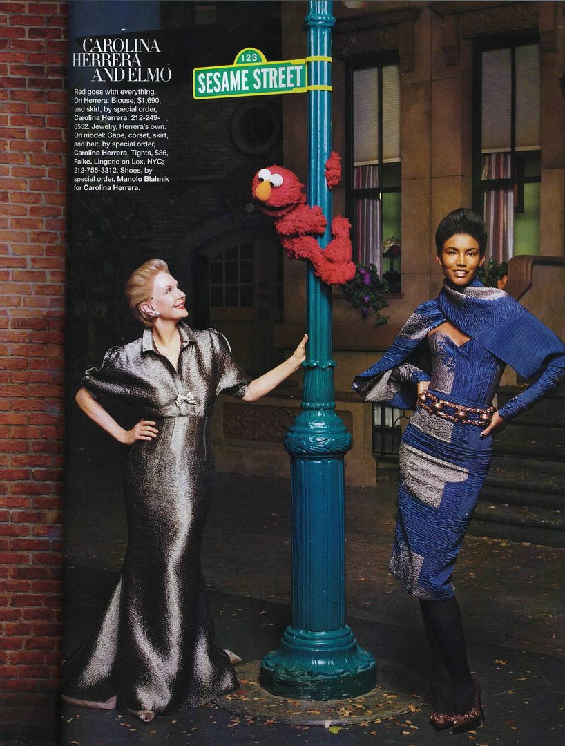 sesame street, harpers bazaar