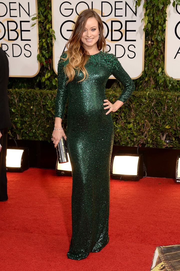 olivia wilde, golden globes, red carpet, gucci