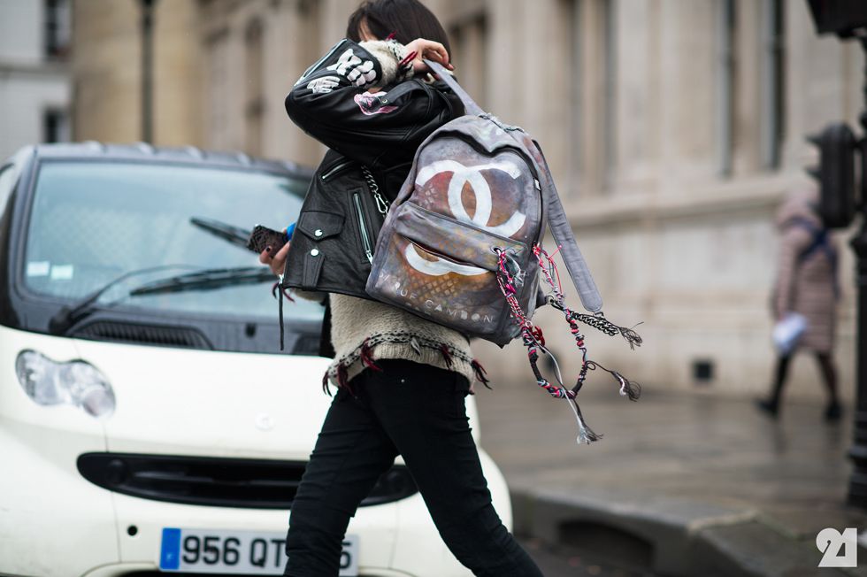 chanel backpack, graffiti backpack