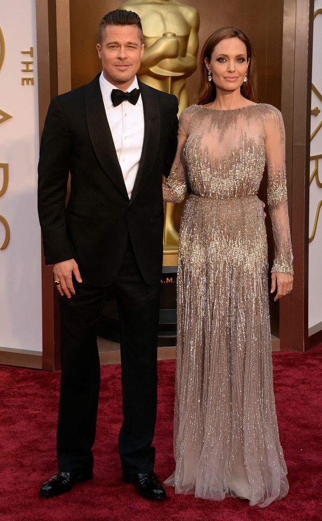 brad and angelina, oscars red carpet