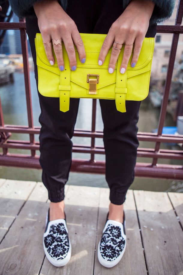 nails and handbag, proenza schouler