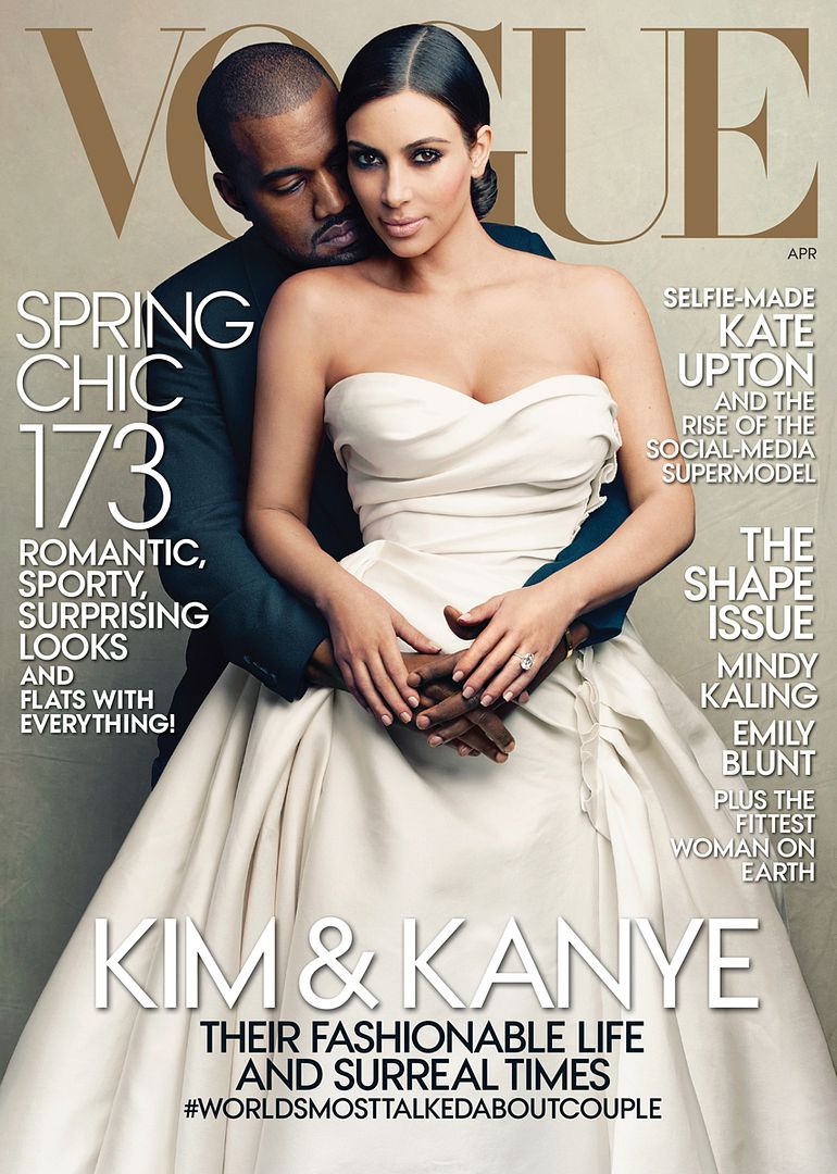 kim kardashian, kanye west, vogue