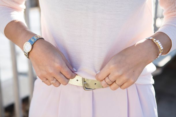 blush outfit, j crew