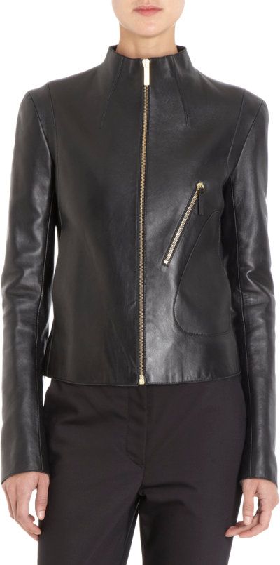 the row, leather jacket