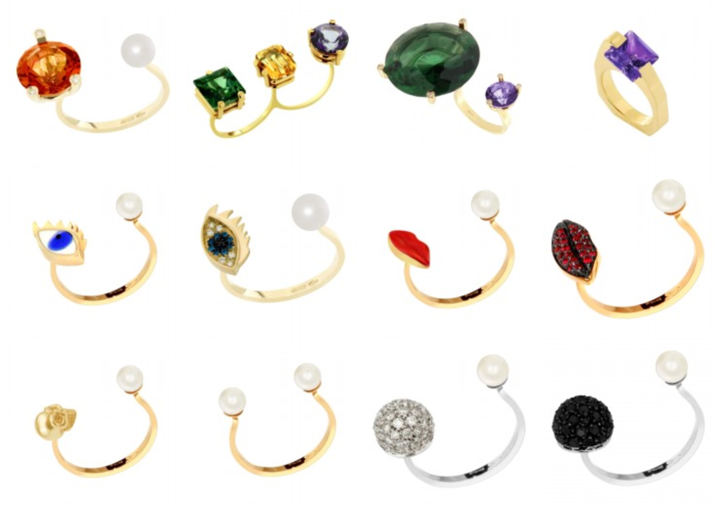 delfina delettrez earrings and rings