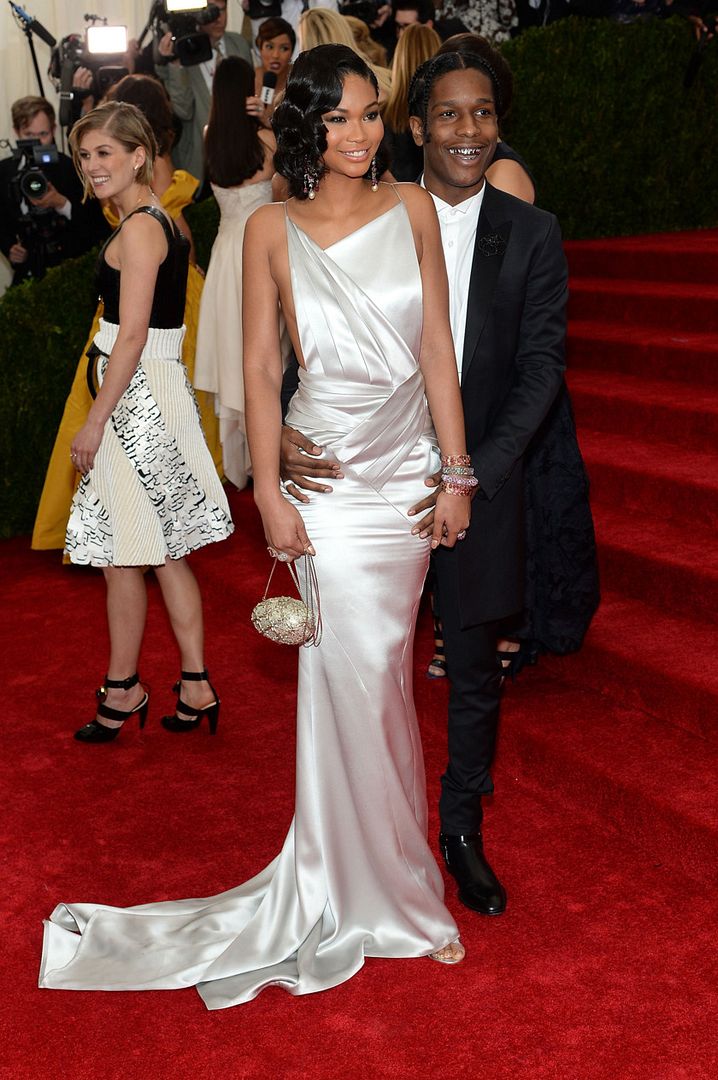 chanel iman, met gala, asap rocky, red carpet