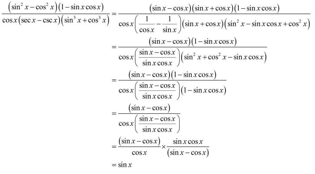 Help With Proving Trig Identities