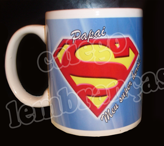 Caneca de Porcelana Super Pai Caneca de Porcelana Super Pai