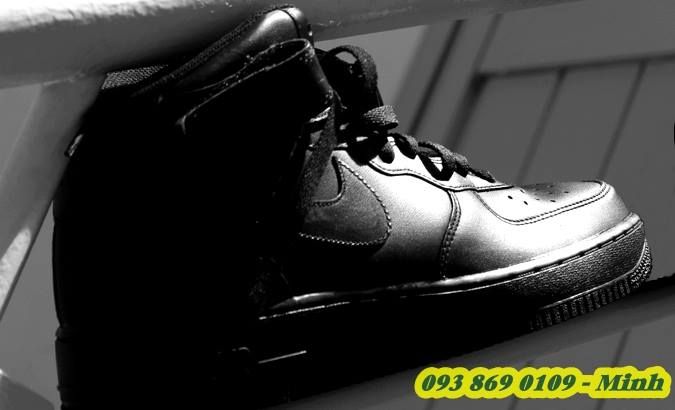 [HCM] Nike Air Force1 Mid All Black giá shock !!! - 13