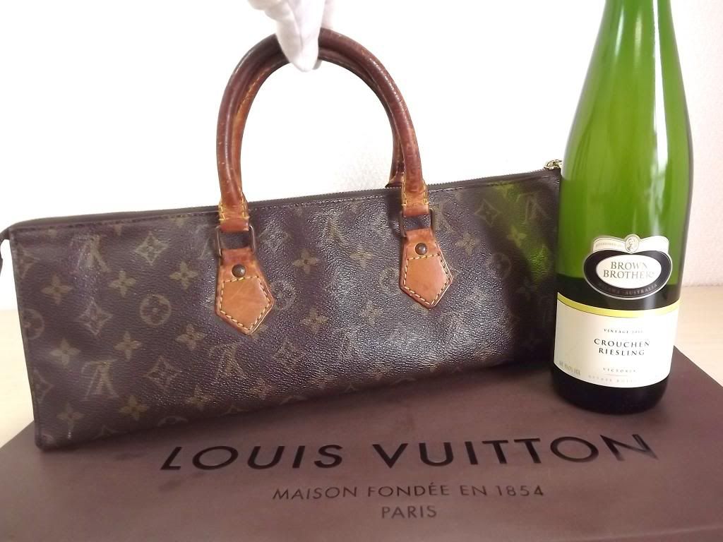 100% Authentic Louis Vuitton Monogram Sac Tricot Handbag Triangle Baguette RARE! | eBay
