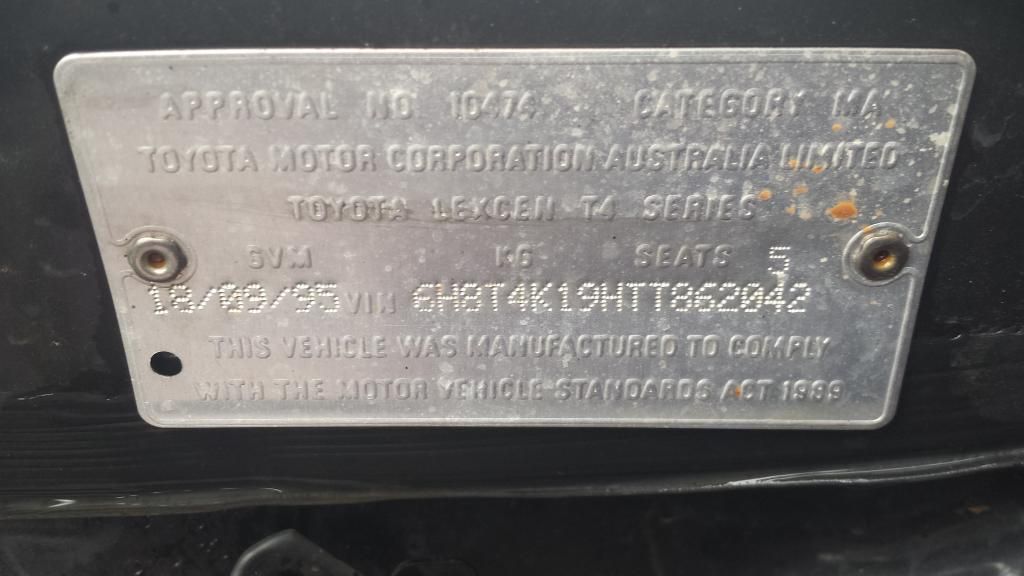 Toyota Vin Decoder >> Strange VIN Number? | Just Commodores Toyota Vin Decoder >> Strange VIN Number? | Just Commodores