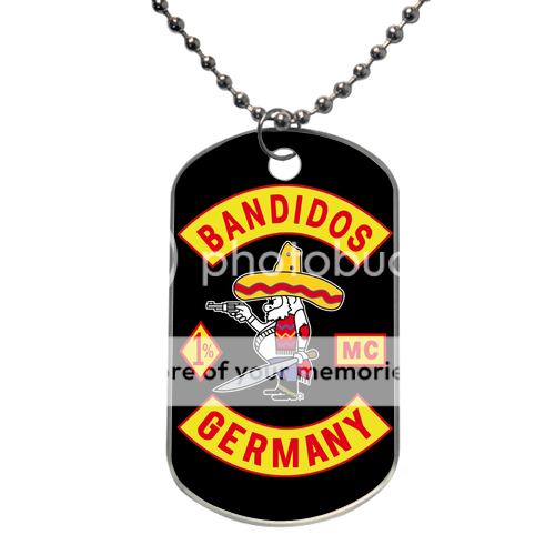 BANDIDOS GERMANY MC Motorcycle Club Tag Necklace  