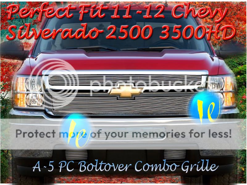11 ~12 2011 Chevy Silverado 2500HD Billet Grille COMBO  