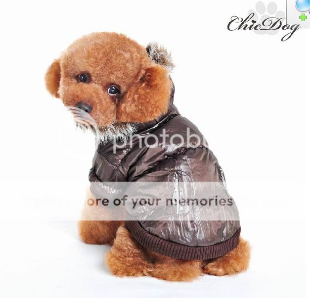 Luxury Thick Padded Dog Parka Coat Zipper Super Warm Pet Clothes Jacket Fur Hood