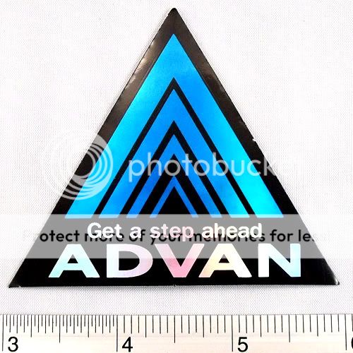 advan get step ahead racing reflective light decal sticker 2.