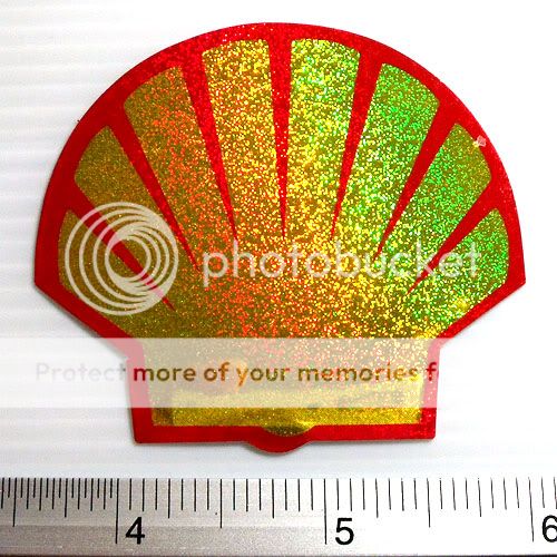 Shell Petroleum Sticker Decal Reflective light 2x2.5  