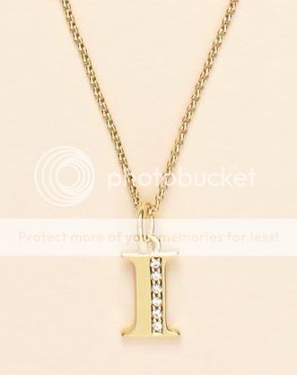 58 Juicy Couture Gold I Initial Charm Wish Necklace  