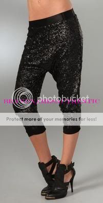 Alice Olivia Khloe Kardashian Sexy Sequin Crop Dress Pants Leggings 4 